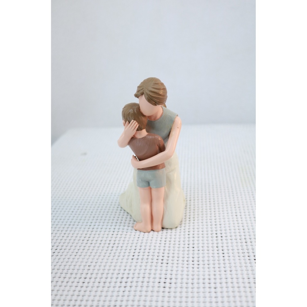 Unbranded Mother and Son Figurine Nurturing Bond Resin Sculpture Home Decor 6.5"